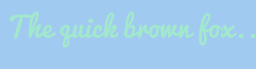 Image with Font Color A1E8CC and Background Color A1CAF1